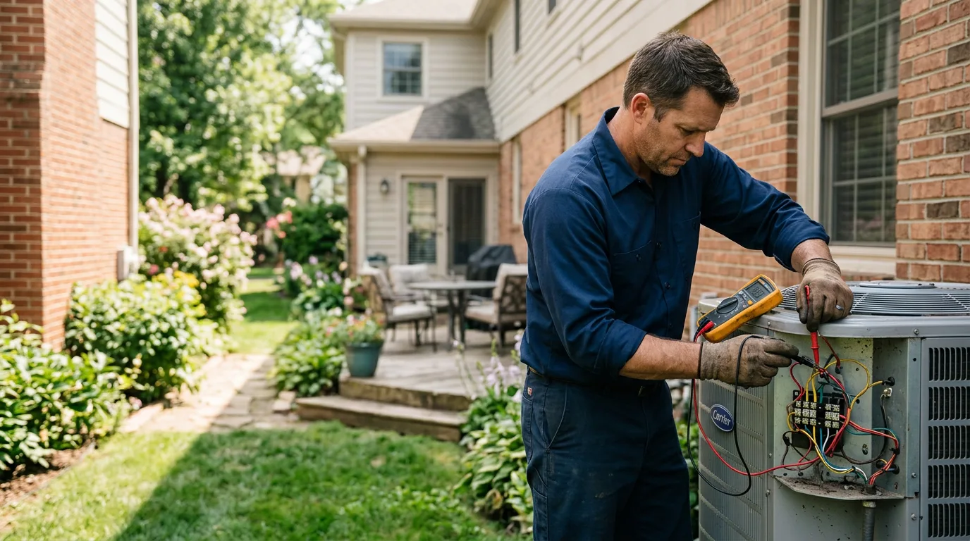HVAC technician working near Hamel, IL